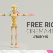 free cinema 4d rigged bony character