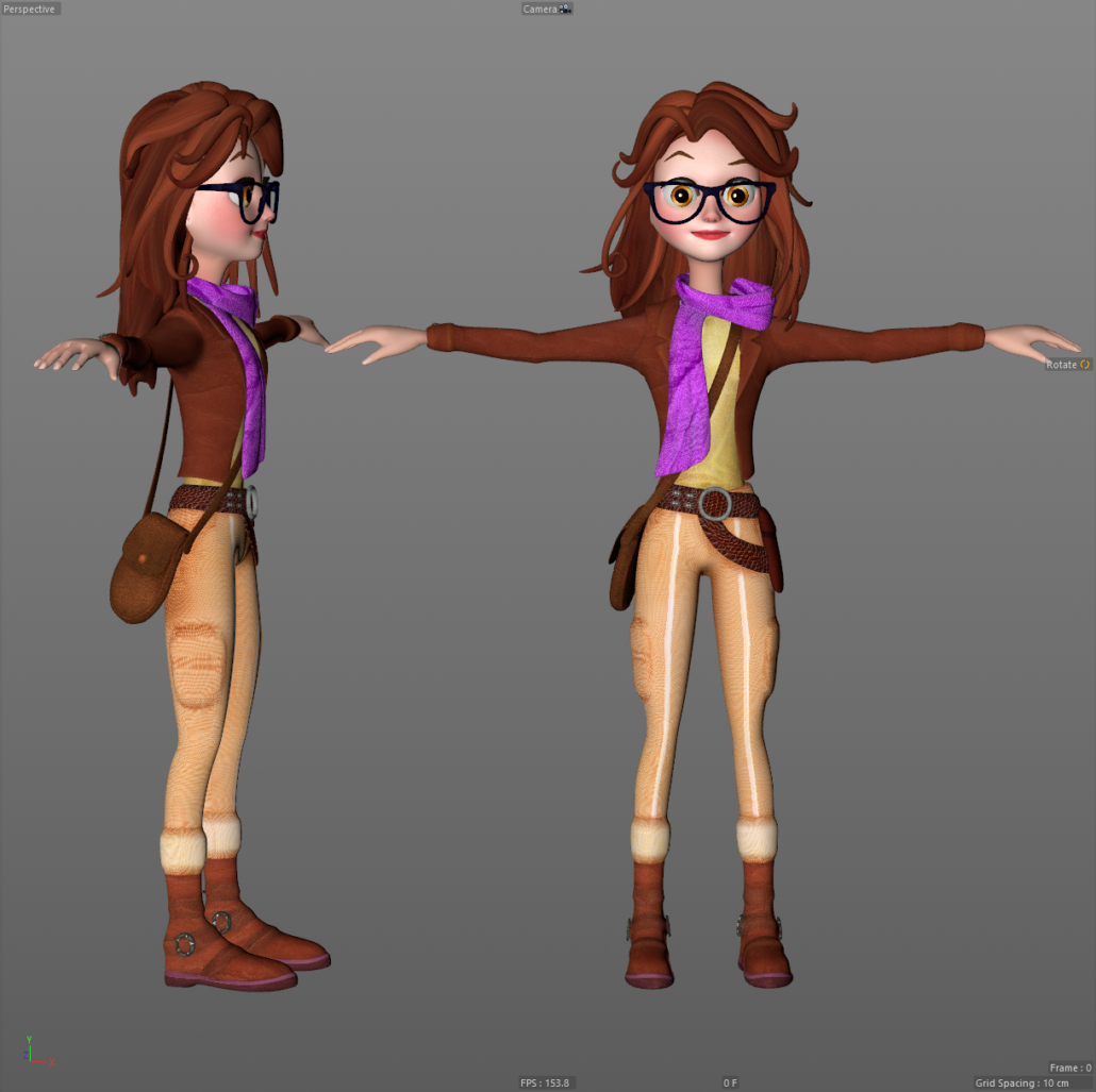 c4d rigged character