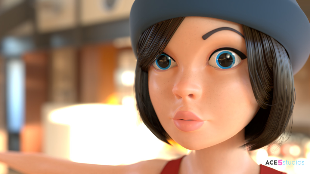 Render of a 3d female character