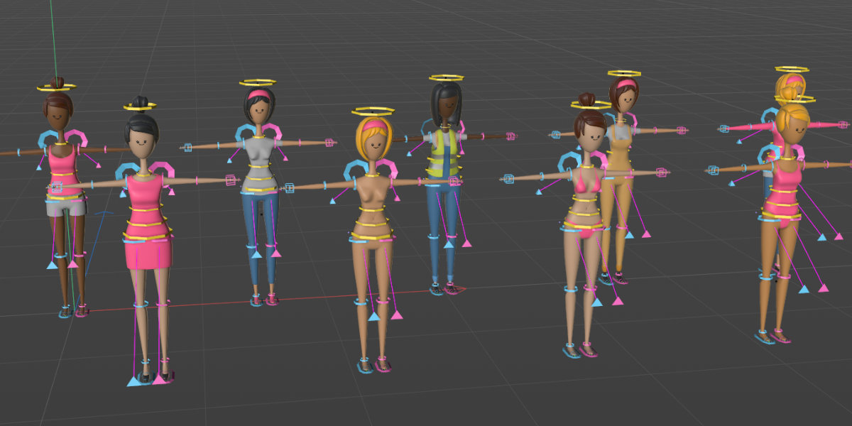 c4d rig human stylized character rigged in cinema 4d
