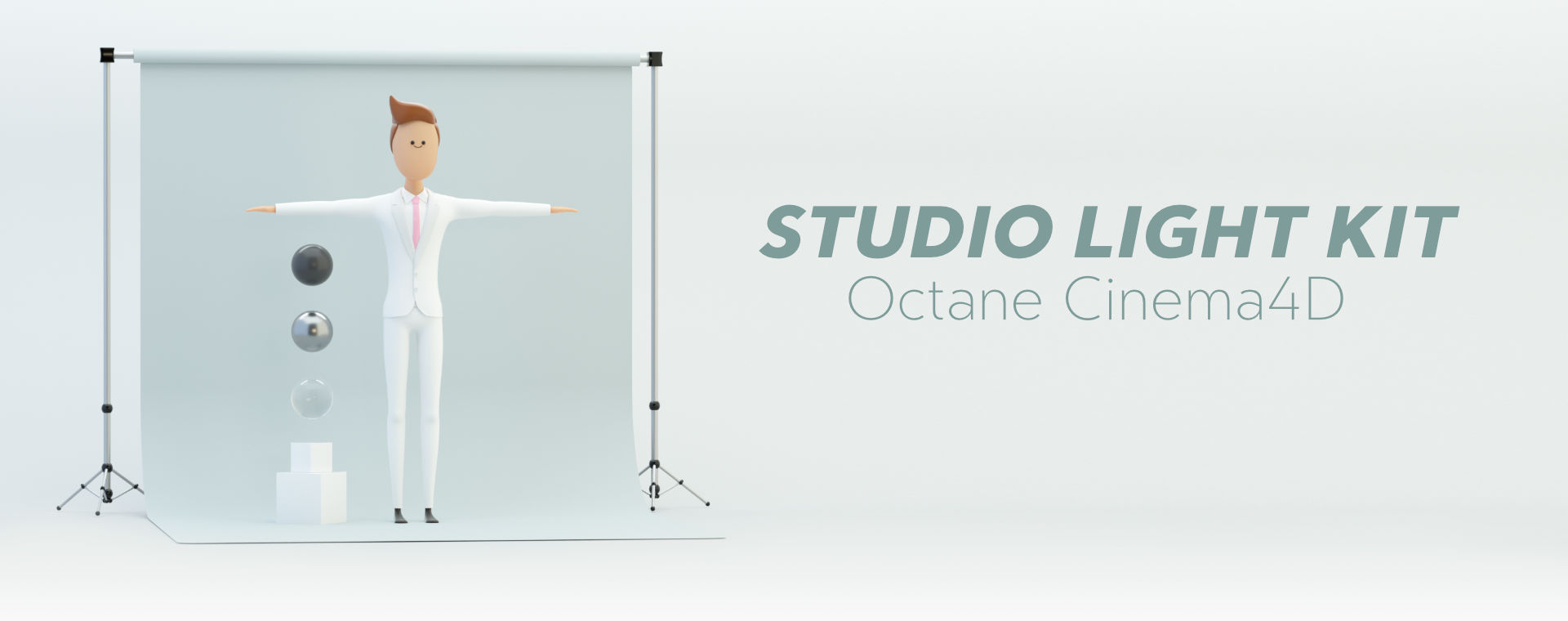 studio lighting octane character cinema 4d c4d