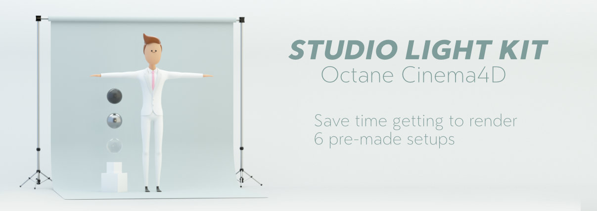 studio lighting octane cinema 4d for characters rigged in c4d