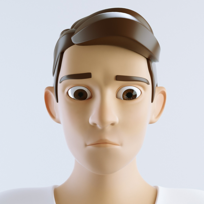 cinema 4d c4d rigged character male boy man cartoon stylized human