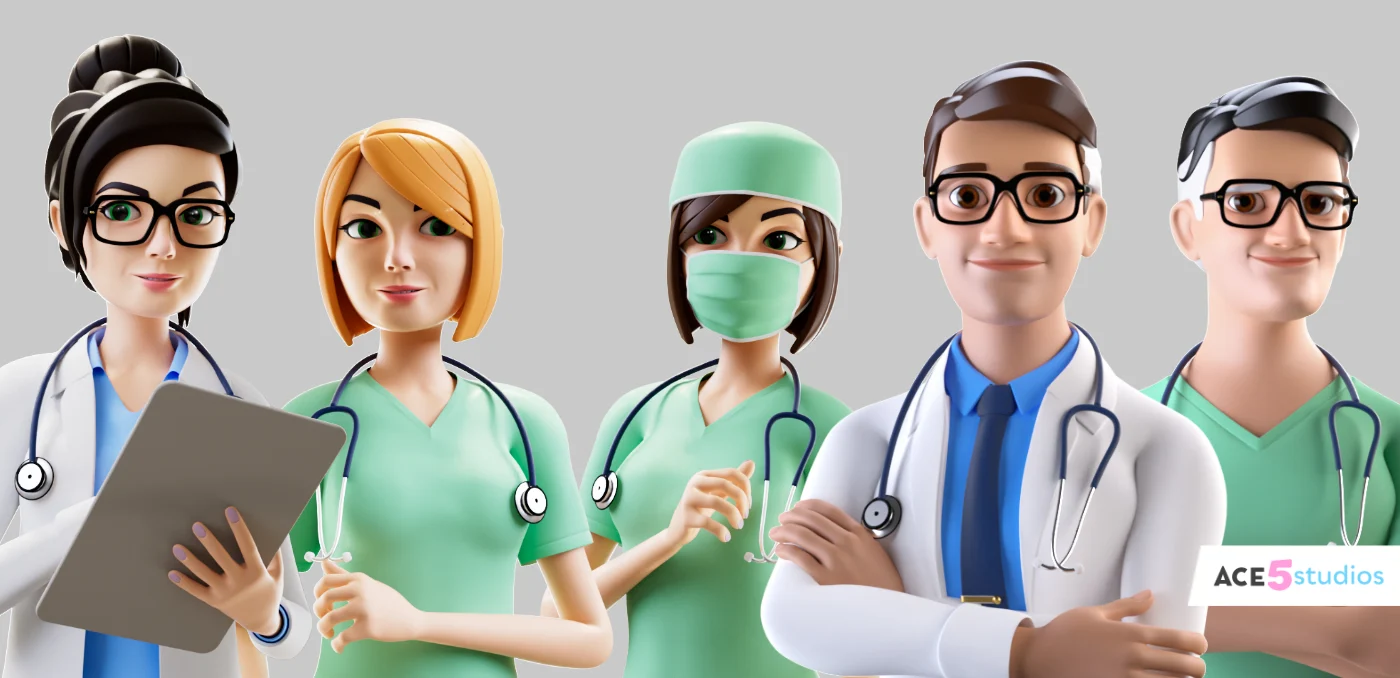 Doctor Rigs For cinema 4D – Nurses, surgeons, Male Female, You name it!