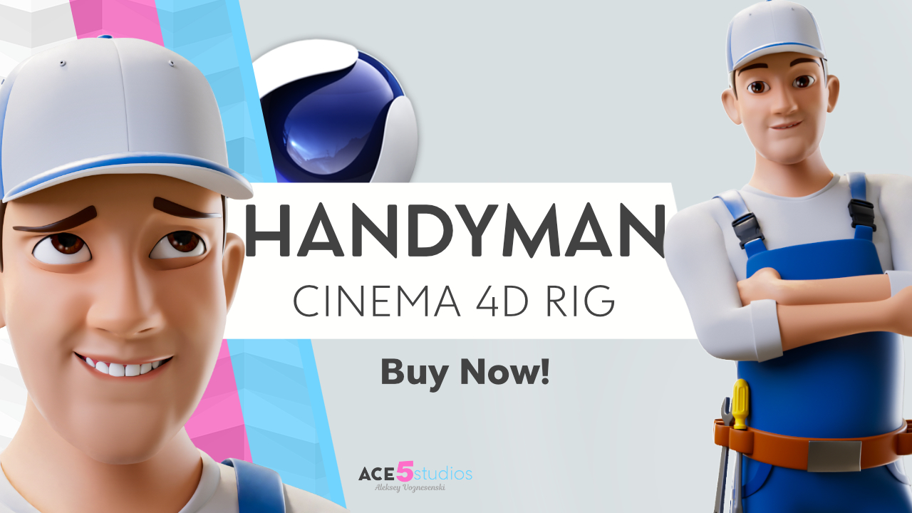 Handyman Rig For cinema 4D – Plumber, Worker, Electrician!