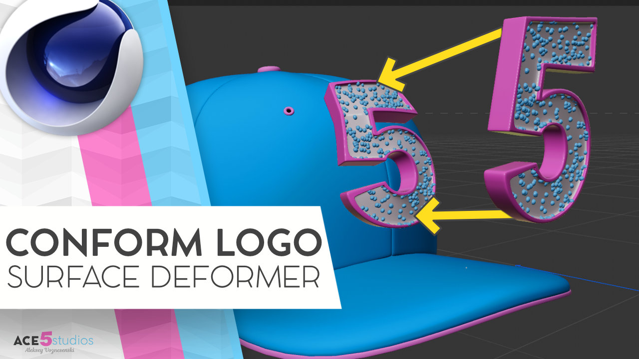 Logo on curved surface | Cinema 4D