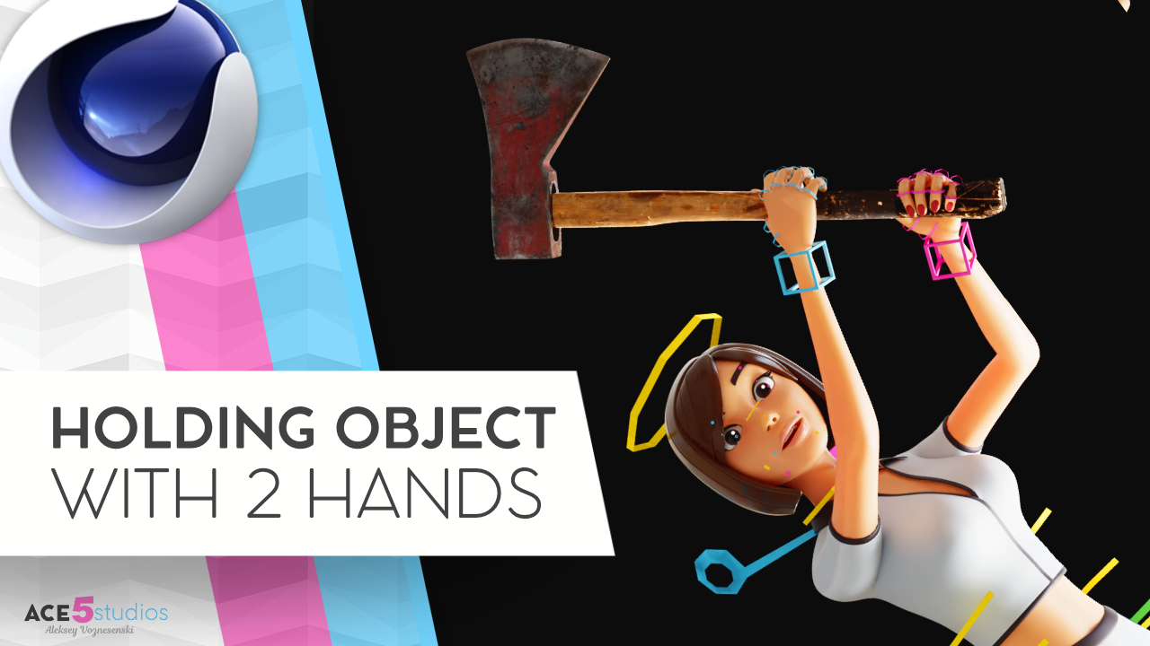 How to Make a Character Hold an Item with Two Hands | Cinema 4D